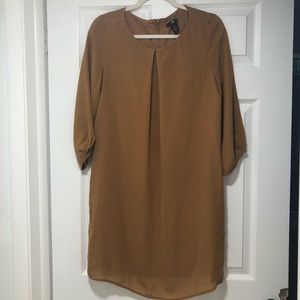 H&M women's chiffon burnt orange dress, 8